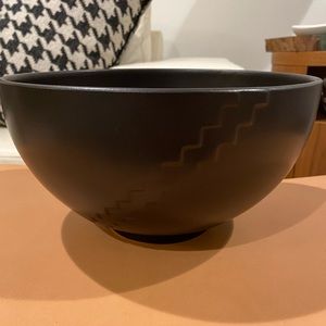 SALINS France Art Deco Geometric Ceramic Bowl